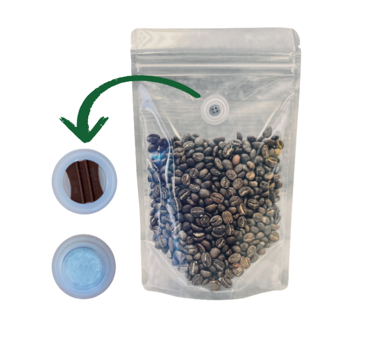 Envase de café con válvula desgasificadora